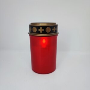 LED Свічка для кладовища червоного кольору