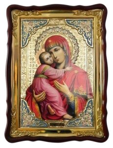 Володимирська ікона Божої Матері (з емаллю)