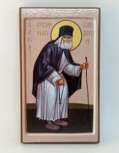 Ікона преподобного Серафима Саровського на дереві 16*9см