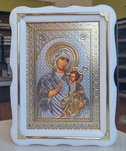 Ікона Божої Матері Іверська під срібло 37*27см