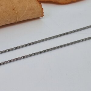 Ланцюжок-шнурок для хрестика або кулона під срібло (карабін)