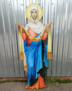 Фігура Матері Божої "Покрова" на металі для оформлення хрестів