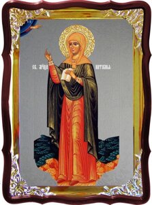 Ікона з фоном під срібло Свята Наталія в православному магазині