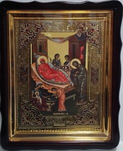Ікона Різдво Пресвятої Богородиці з емаллю 40*35см