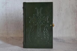 Молитовник і Псалтир 10,5*15 см церковно-слов'янська мова, зелений із застібкою