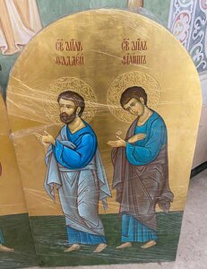Ікони рукописні Святих Апостолів з позолотою для храму 134х80см