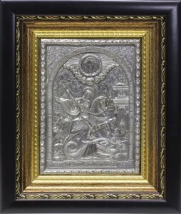 Ікона Святий Великомученик Георгій-Переможець у гладкому кіоті 18х22 см (арт. 95)