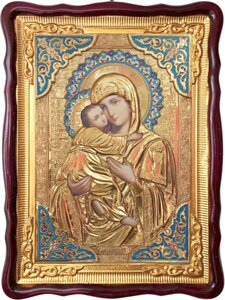 Ікона Божої Матері Володимирська (з емаллю)