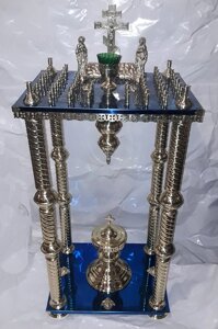Стіл панахідній з колонами на булаті на 58 свічок
