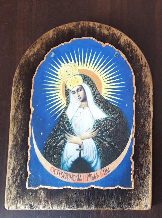 Ікона Остробрамська Богородиця на подарунок - замовити