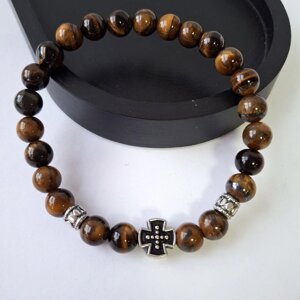 Браслет грецький із каменю тигрове око Діаметр 7 см