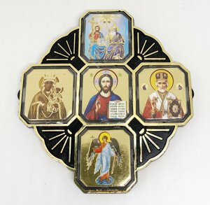 Ікона хрест "Врятуй і збережи" 9,3 * 8,8 см
