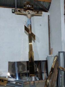 Поклонний хрест з булату 3,5 метри (бюджетний варіант) в Волинській області от компании Церковна крамниця "Покрова" - церковне начиння