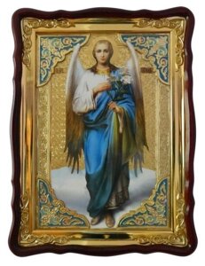 Ікона Архангел Гавриїл (Ангел Золоті Власи) (з емаллю)