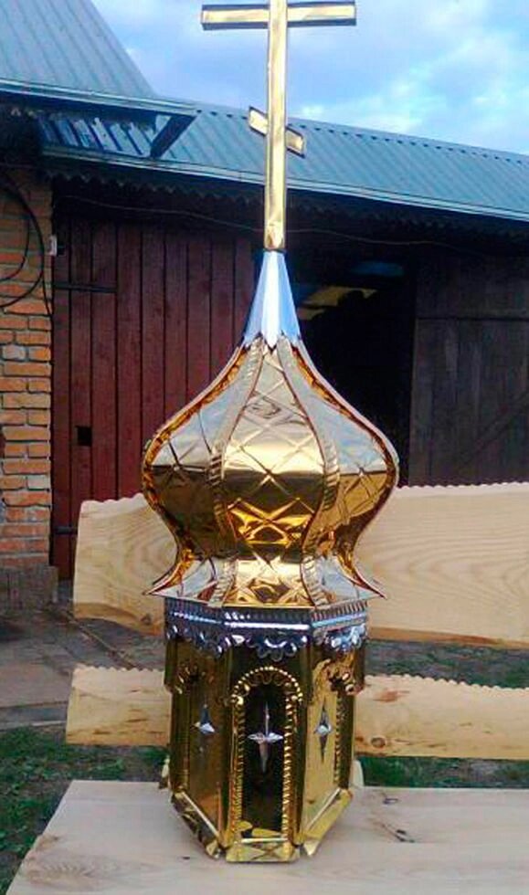 Купол з прямим хрестом для каплиці або на ворота d / 40cm - фото