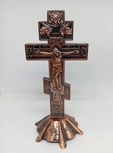 Хрест розп'яття з металу на підставці 11 * 23см