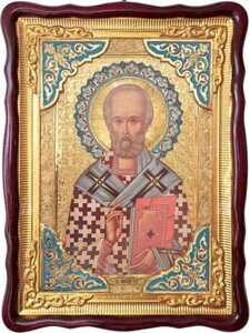 Ікона Миколи Чудотворця (з емаллю)