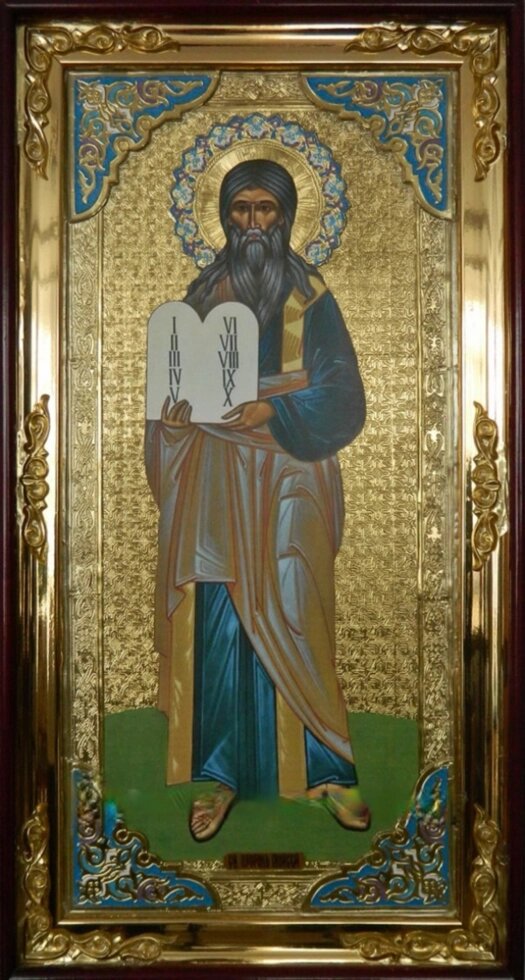 Святий пророк Мойсей ікона для храму (з емаллю) - Україна