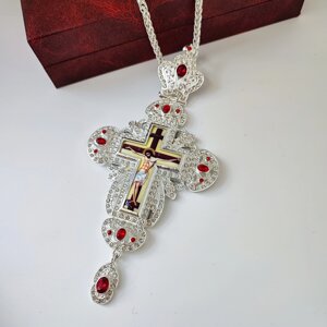 Хрест нагородній з камінням для священика