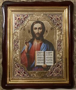 Ікона Христа Спасителя з емаллю 40х35 см