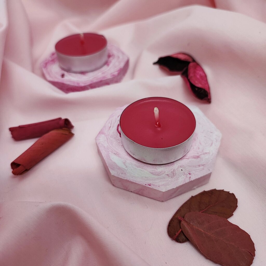 Підставка для таблетованої свічки (рожева) від компанії Церковна крамниця "Покрова" - церковне начиння - фото 1