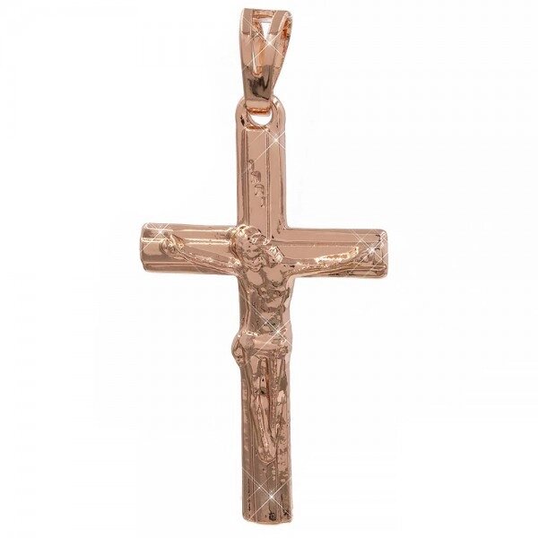 Підвіска позолота хрестик 3 см - з розп'яттям від компанії Церковна крамниця "Покрова" - церковне начиння - фото 1