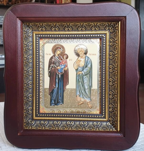 Праведні Іоаким та Анна ікона 20х18см від компанії Церковна крамниця "Покрова" - церковне начиння - фото 1