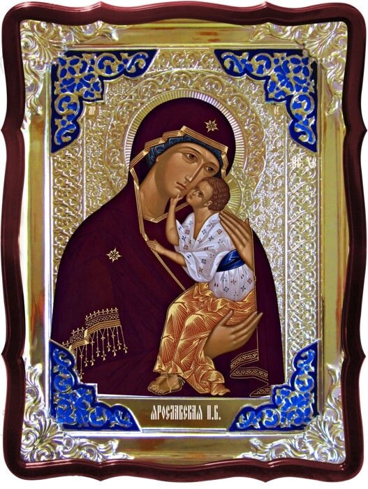 Православна ікона на замовлення Ярославська Пресвятої Богородиці від компанії Церковна крамниця "Покрова" - церковне начиння - фото 1
