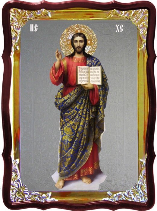 Православна ікона Спаситель Христос (ростова) від компанії Церковна крамниця "Покрова" - церковне начиння - фото 1