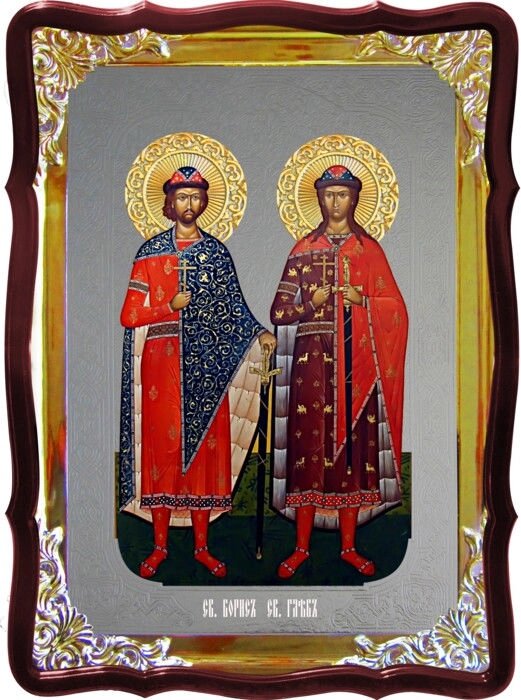 Православна ікона Св. Борис и Гліб для храму від компанії Церковна крамниця "Покрова" - церковне начиння - фото 1