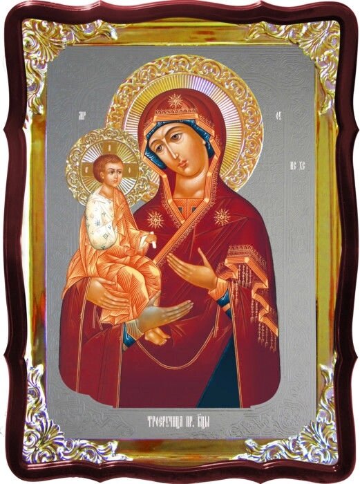 Православні ікони святих: Троєручіця Пресвятої Богородиці від компанії Церковна крамниця "Покрова" - церковне начиння - фото 1