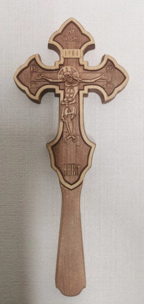 Православний хрест требного з груші # 613 від компанії Церковна крамниця "Покрова" - церковне начиння - фото 1