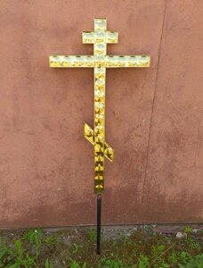 Прямий хрест накупольний з булату для храмів и каплиці 1м