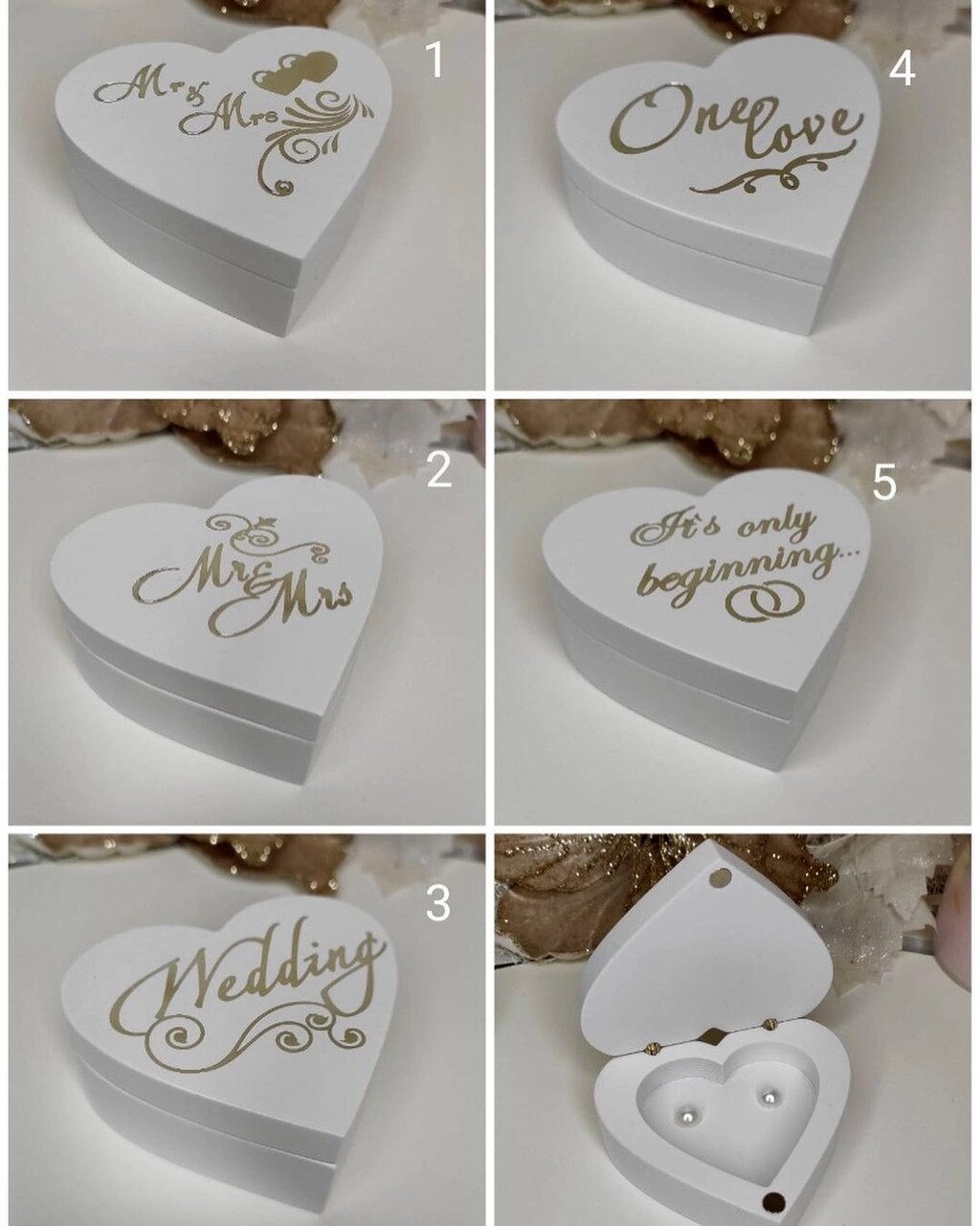Скринька для весільних обручок у формі серця від компанії Церковна крамниця "Покрова" - церковне начиння - фото 1
