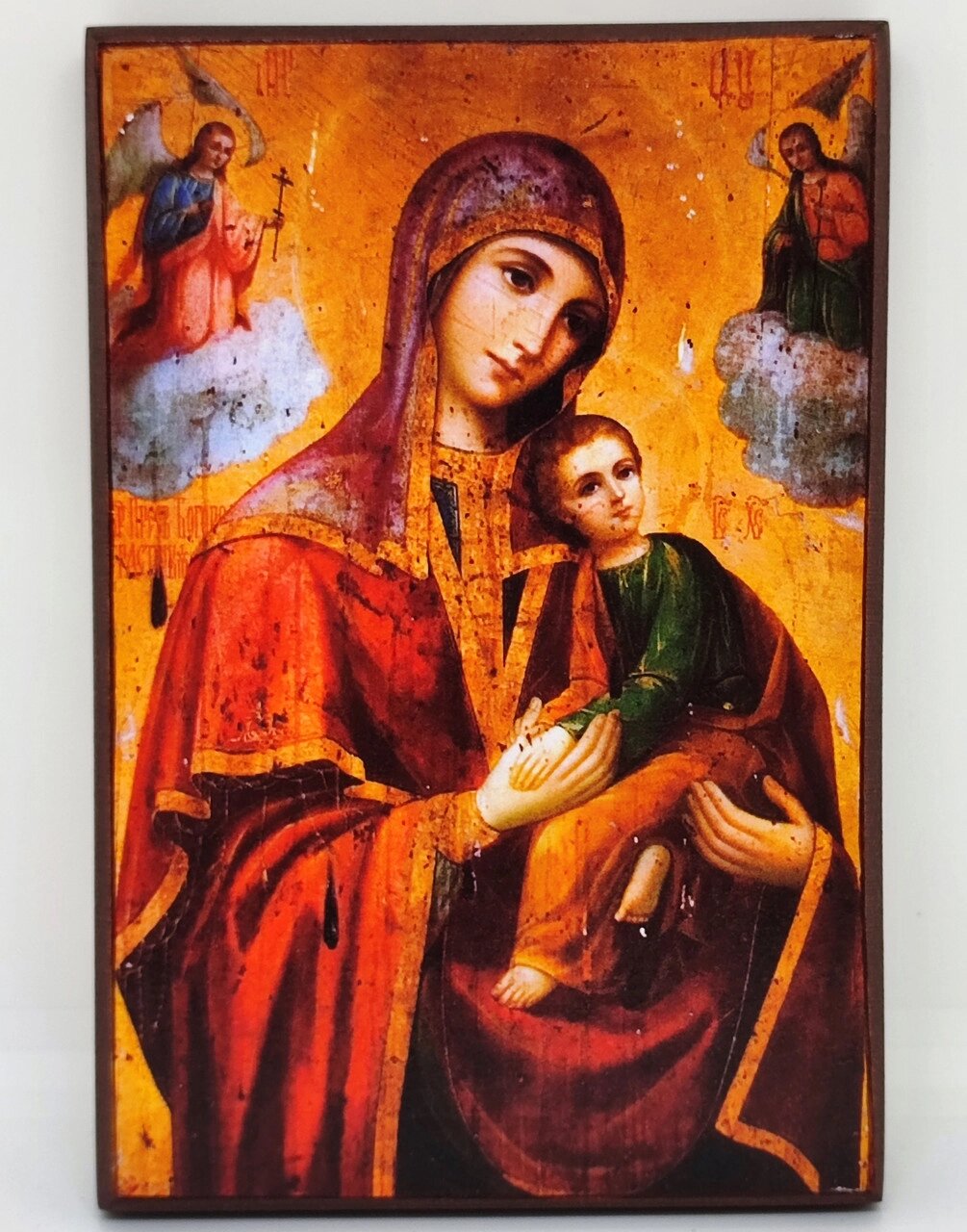 Страсна Богородиця ікона на дошці 15,5x10см від компанії Церковна крамниця "Покрова" - церковне начиння - фото 1