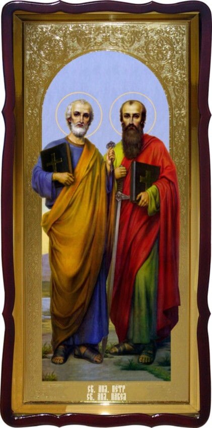 Святі Петро і Павло в образі на іконі від компанії Церковна крамниця "Покрова" - церковне начиння - фото 1