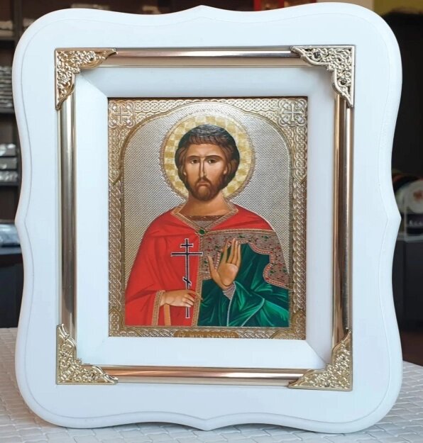Святий Мученик Євгеній Трапезундський ікона 19х17см від компанії Церковна крамниця "Покрова" - церковне начиння - фото 1