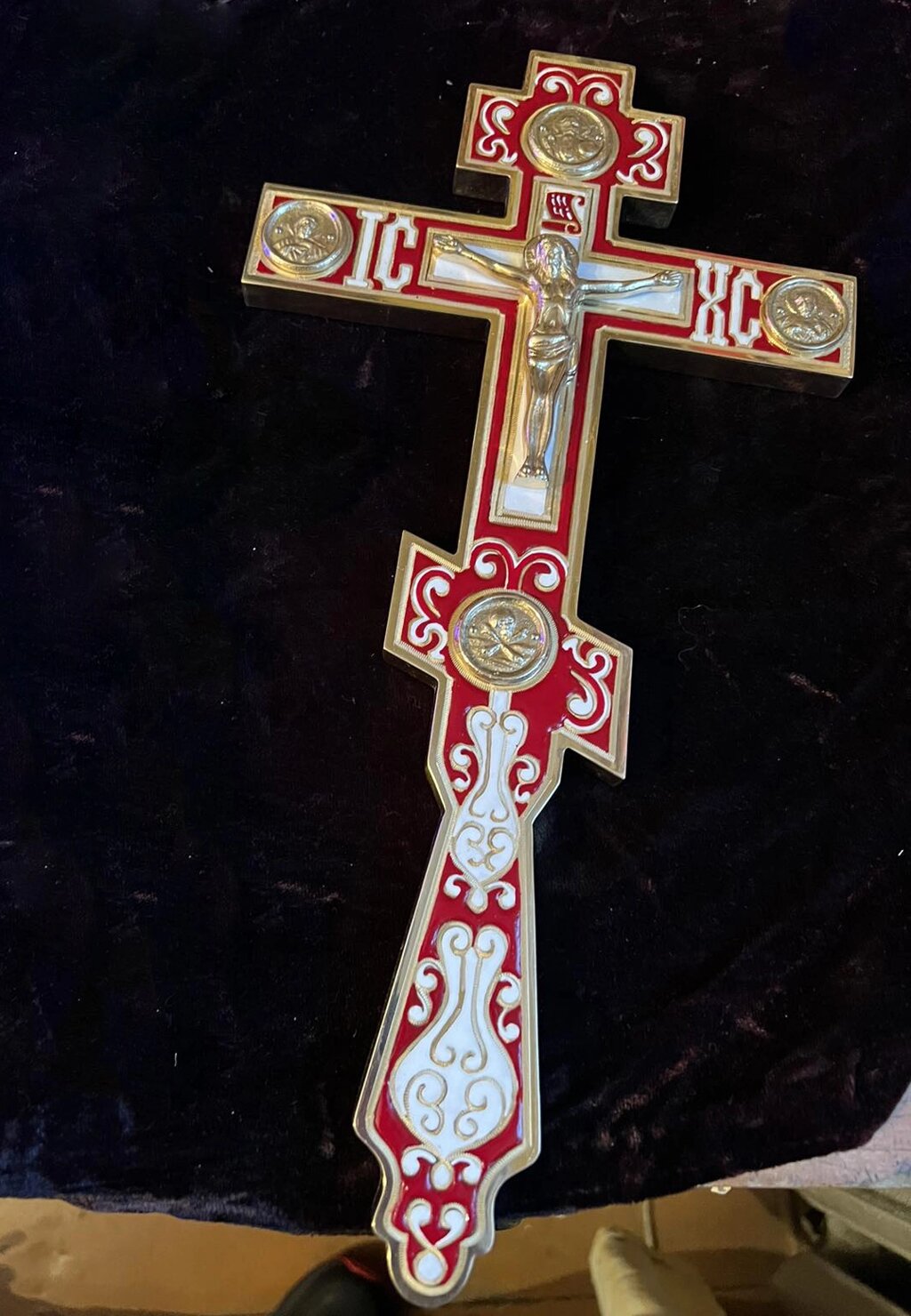Требний хрест напрестольний великий прямий від компанії Церковна крамниця "Покрова" - церковне начиння - фото 1
