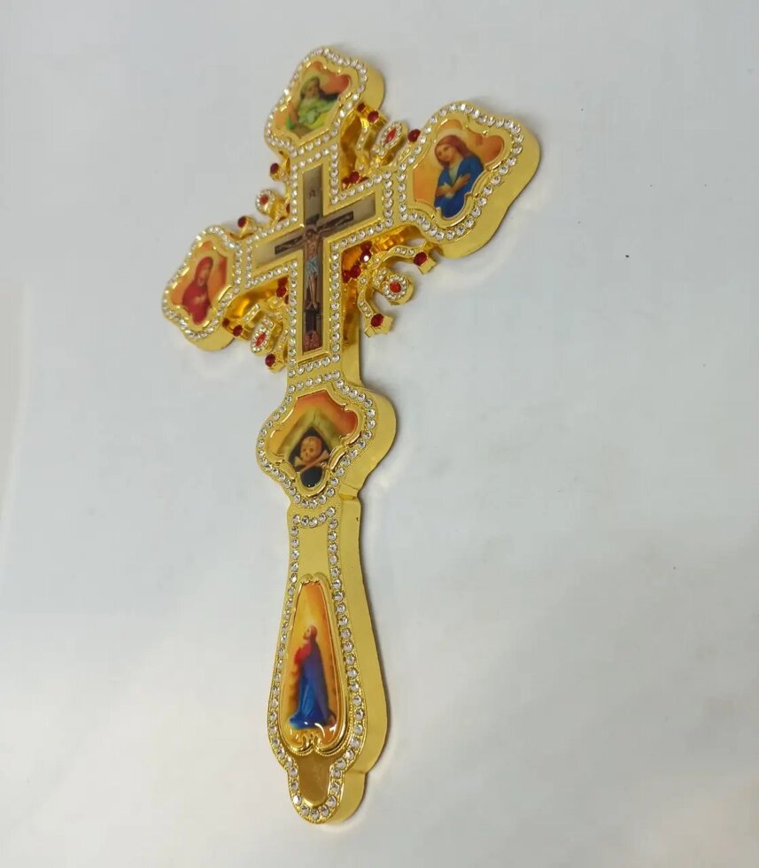 Требний хрест з камінням для священника (Греція) 30*19 см від компанії Церковна крамниця "Покрова" - церковне начиння - фото 1