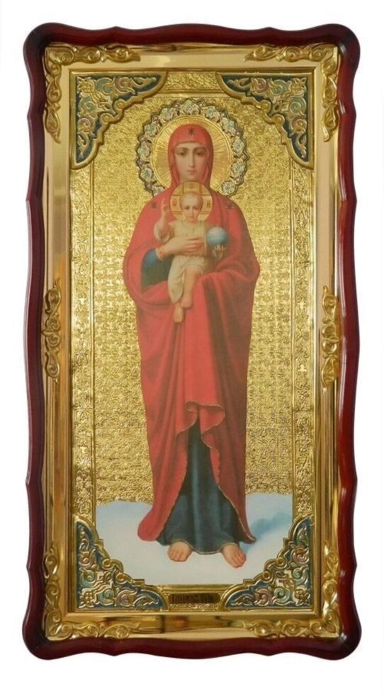 Валаамська ікона Пресвятої Богородиці (з емаллю) від компанії Церковна крамниця "Покрова" - церковне начиння - фото 1