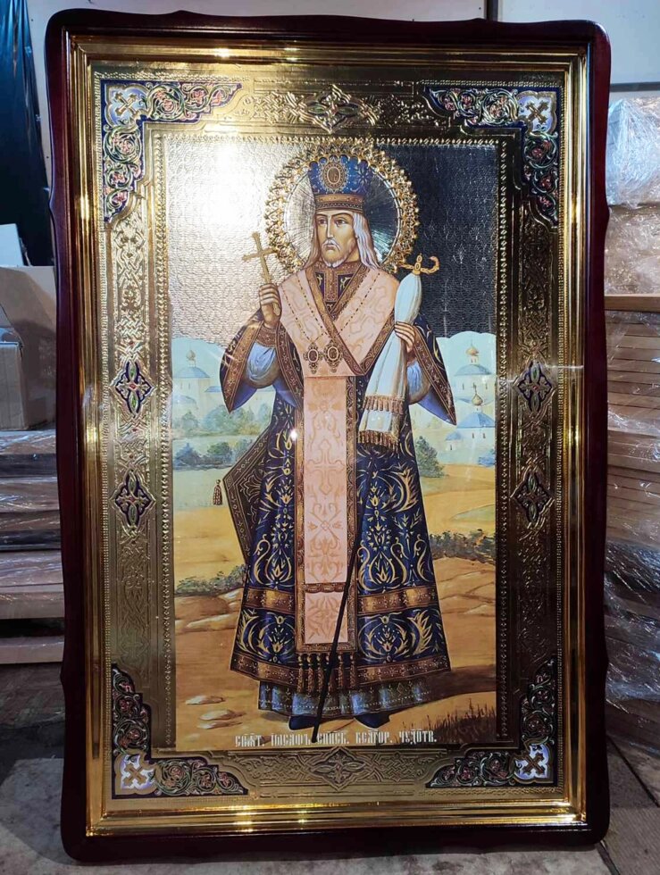 Велика ікона Іоасаф Білгородський в новому стилі 120 * 80см від компанії Церковна крамниця "Покрова" - церковне начиння - фото 1