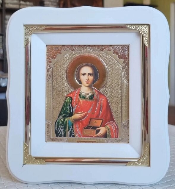 Великомученик Пантелеїмон ікона 19х17см від компанії Церковна крамниця "Покрова" - церковне начиння - фото 1