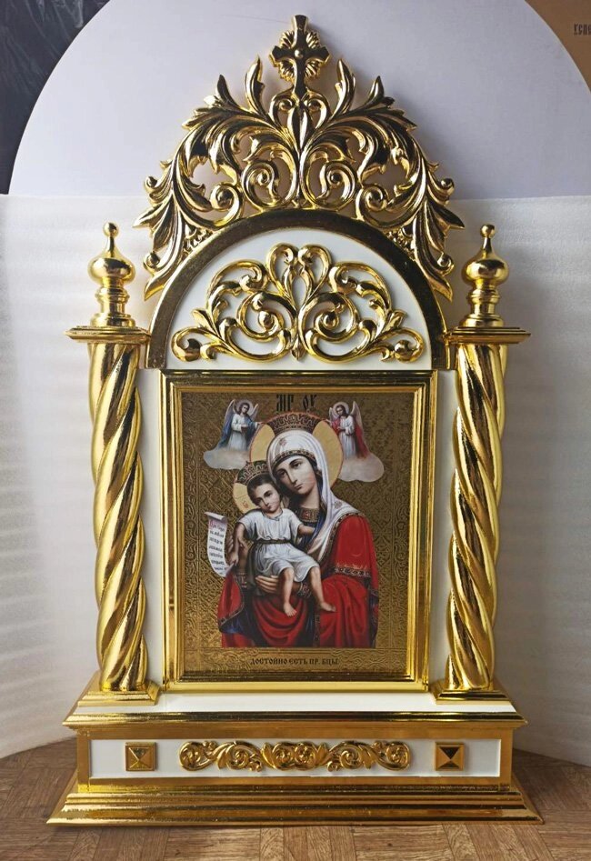 Виносний церковна ікона двостороння (різьба, позолота) від компанії Церковна крамниця "Покрова" - церковне начиння - фото 1