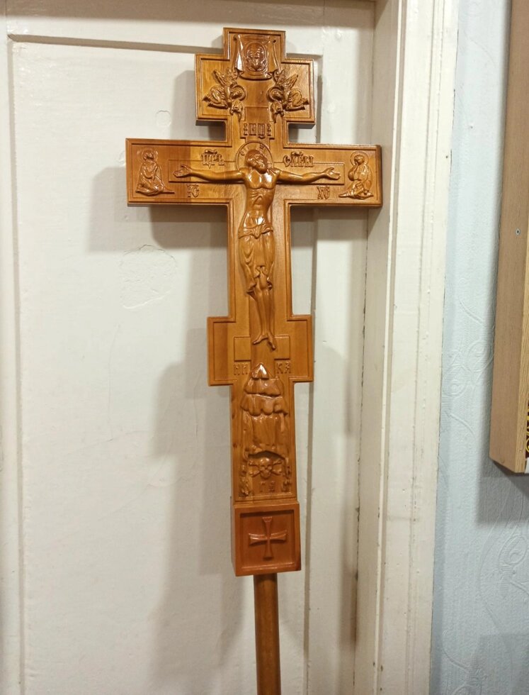 Виносний хрест, пряма Перемичка (вільха) від компанії Церковна крамниця "Покрова" - церковне начиння - фото 1