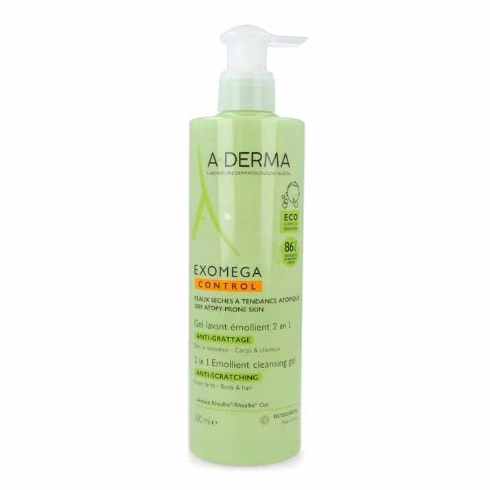 А-Дерма Екзомега Контрол очисний гель 2-в-1 A-Derma Exomega Control Gel Lavant Emollient 2 en 1 500 мл від компанії Лікувальна, доглядова та професійна косметика - фото 1