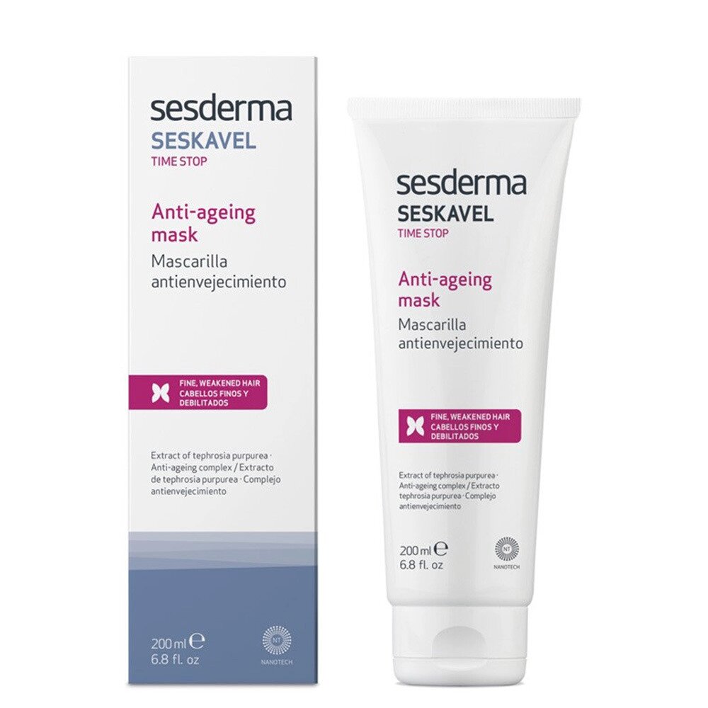 Антивікова маска для волосся SeSDerma Seskavel Time Stop Anti-Ageing Mask 200 мл від компанії Лікувальна, доглядова та професійна косметика - фото 1