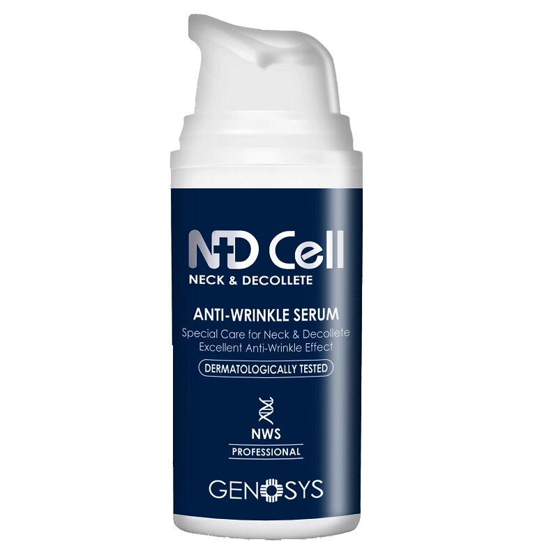 Антивікова сироватка для шиї та зони декольте Genosys ND ND Cell Anti-Wrinkle Serum 30 мл від компанії Лікувальна, доглядова та професійна косметика - фото 1