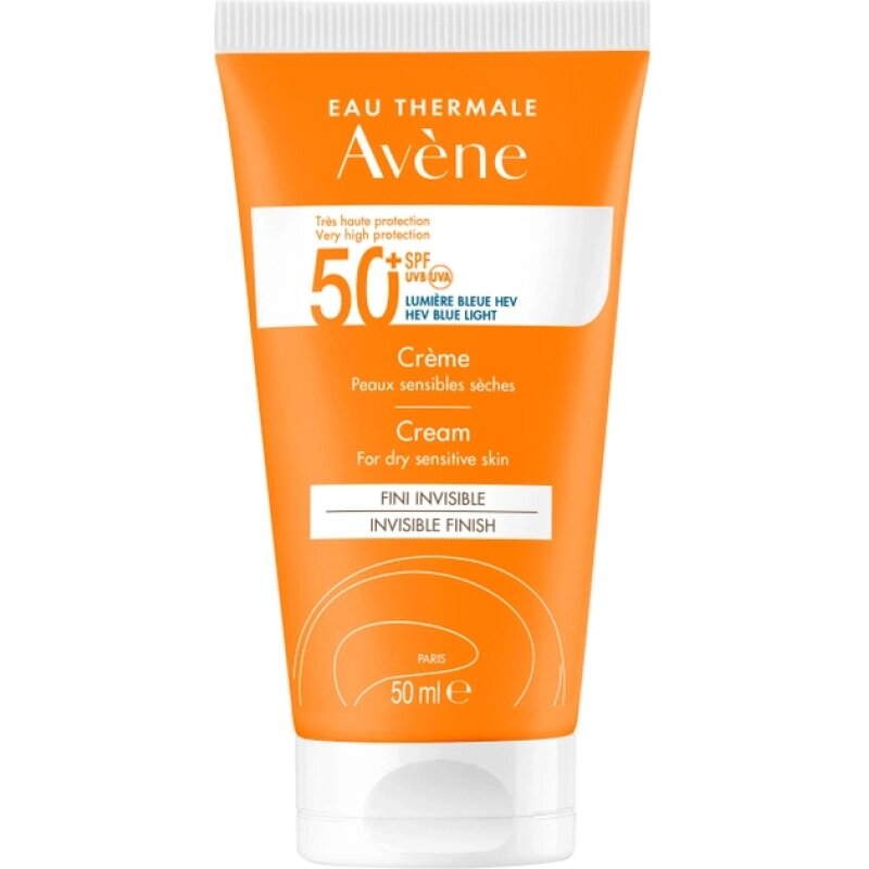 Авен Крем сонцезахисний SPF 50 для сухої та чутливої шкіри Avene Crème very high protection spf 50+ 50 мл від компанії Лікувальна, доглядова та професійна косметика - фото 1