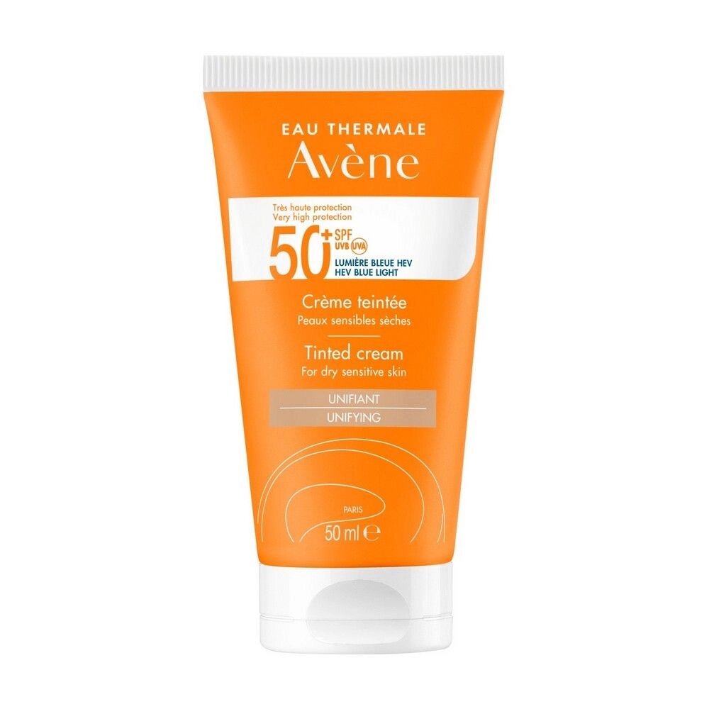 Авен Крем сонцезахисний тональний SPF 50+ для сухої чутливої шкіри Avene Tinted Cream for dry sensitive від компанії Лікувальна, доглядова та професійна косметика - фото 1