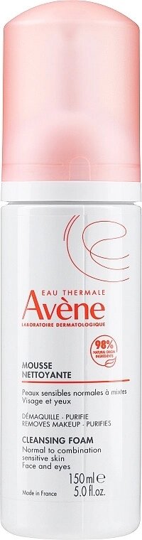 Авен Мус очищуючий для обличчя  Avene mousse nettoyante 150 мл від компанії Лікувальна, доглядова та професійна косметика - фото 1